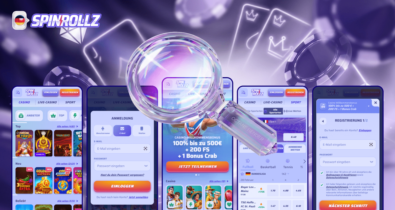 Machen Sie sich mit den wichtigsten Funktionen in der Spinrollz Casino Mobile App vertraut