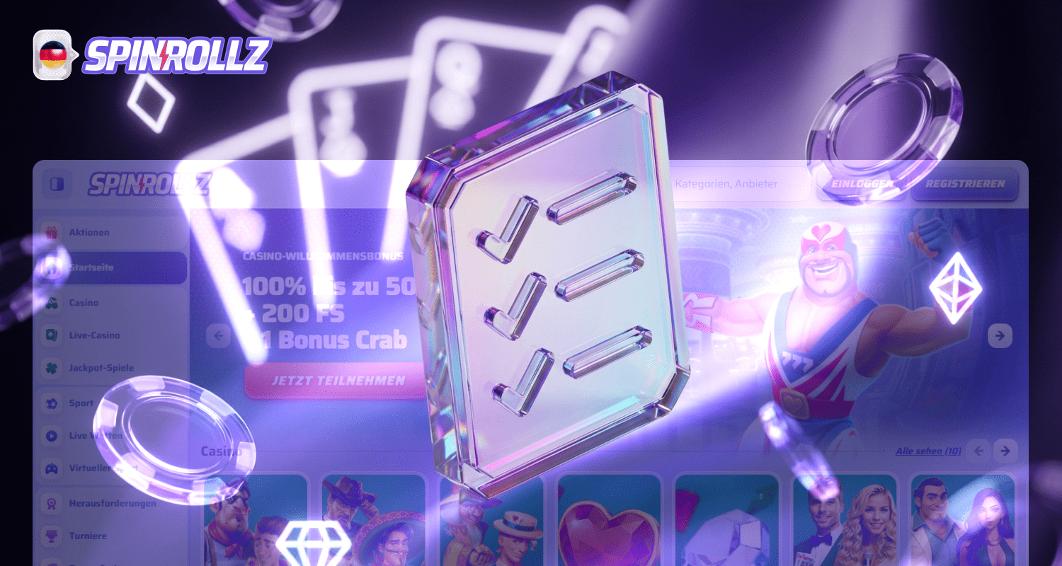 Bei der Registrierung bei Spinrollz müssen Sie die Daten ausfüllen