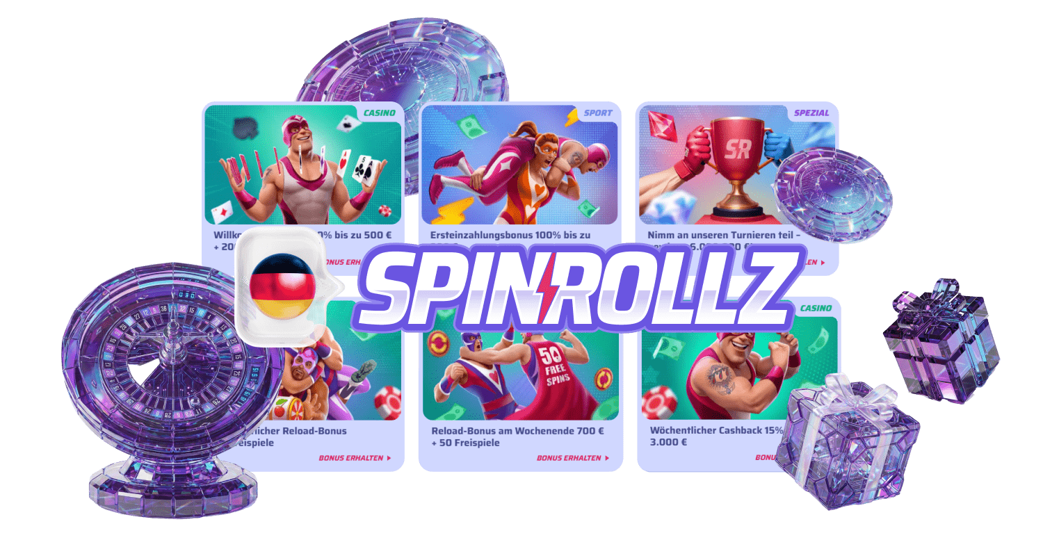 Mit Spinrollz können Sie verschiedene Prämien im Online Casino auswählen
