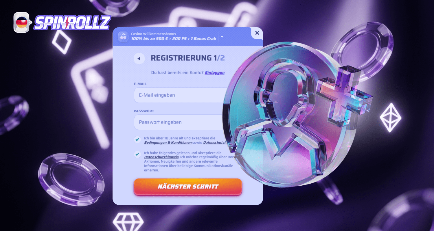 Bei einem Online Casino in Deutschland muss Spinrollz registriert werden