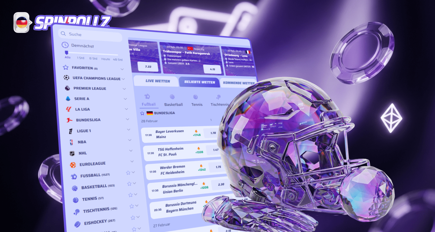 Spinrollz bietet auch die Möglichkeit, Sportwetten zu platzieren