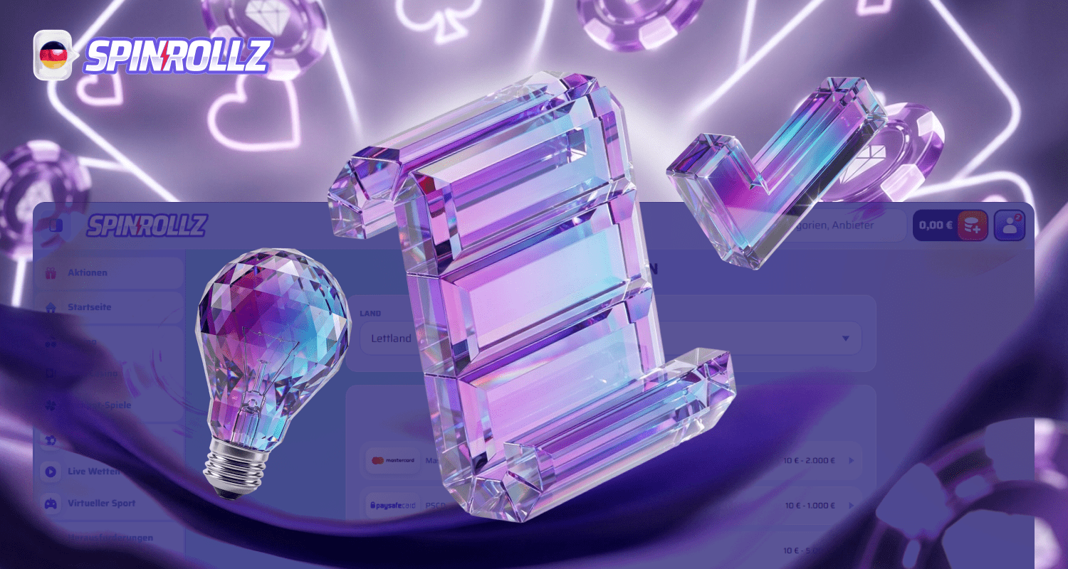 in Spinrollz gibt es einige Tipps zum Aufladen und Einzahlen eines Kontos