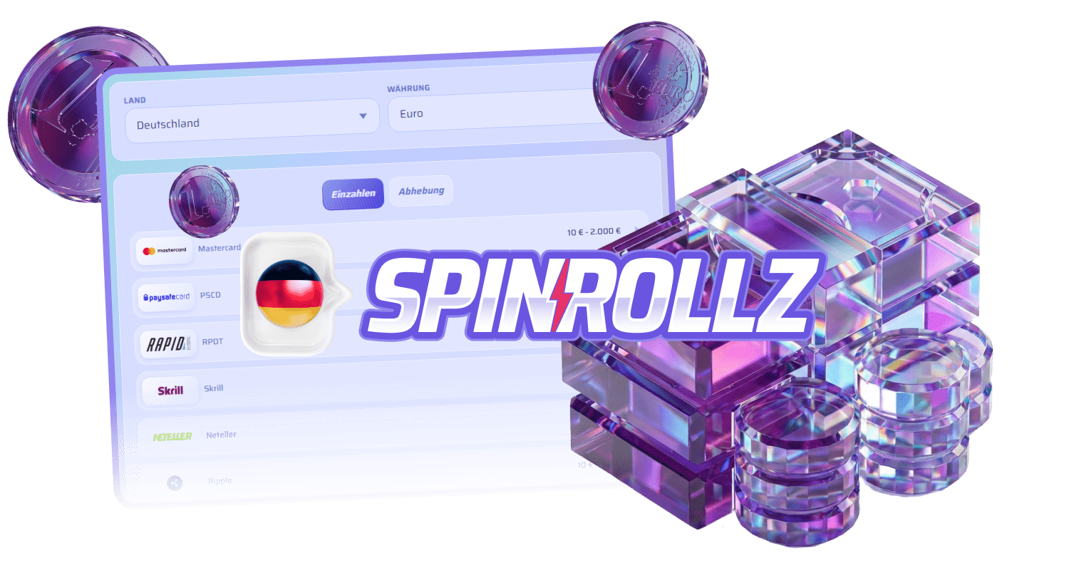 in Spinrollz gibt es eine große Auswahl an Zahlungsmethoden