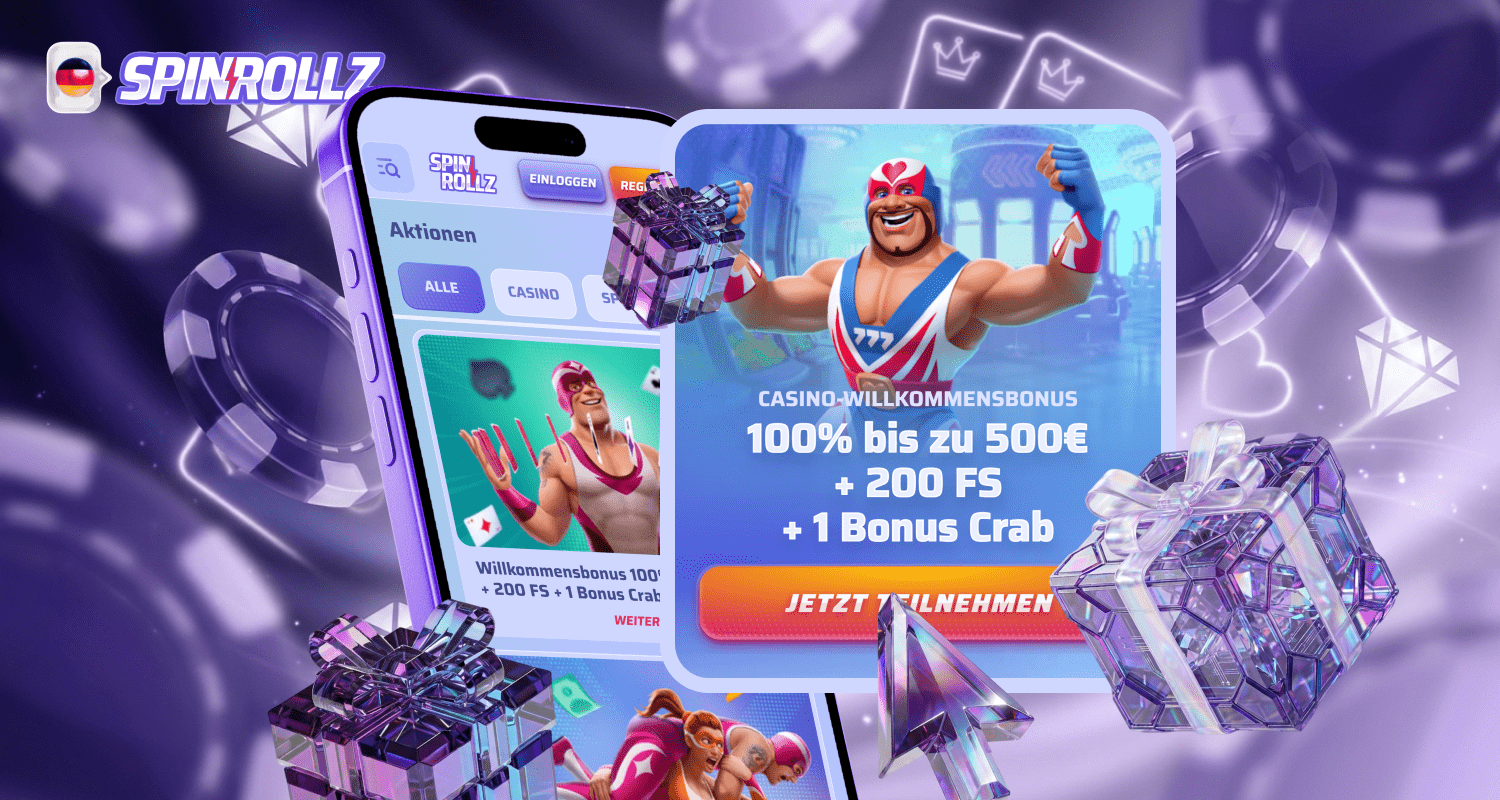 verwenden Sie in der Spinrollz Casino Mobile App den Willkommensbonus